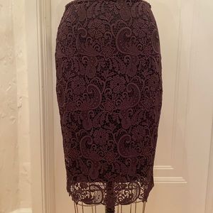 Zara brown lace skirt